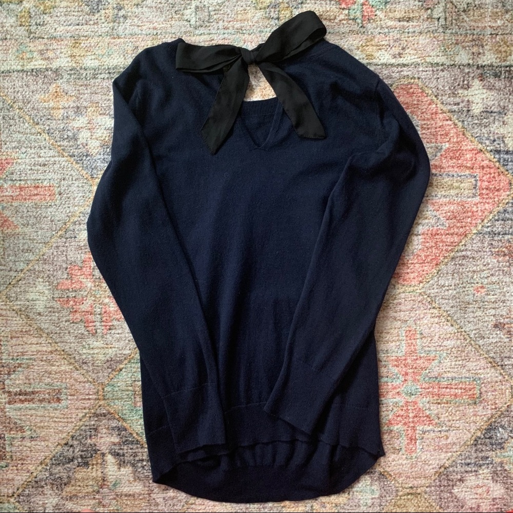 H&M Blue Sweater w/ Bow